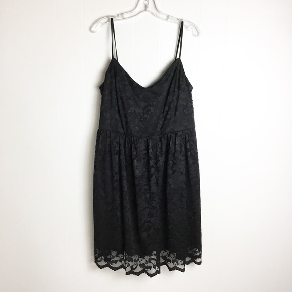ASOS Curve Black Lace Tank Dress Plus Size 16 - Picture 1 of 6
